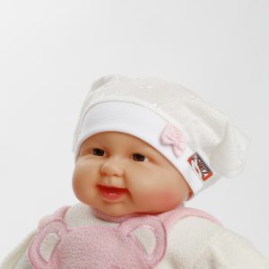 edle Kopftuch - Bandana "Merry" mit Lochstickerei, Gr. 42/44