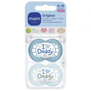 MAM Schnuller Original Silikon 'I love Daddy' 2er Set 2er Set